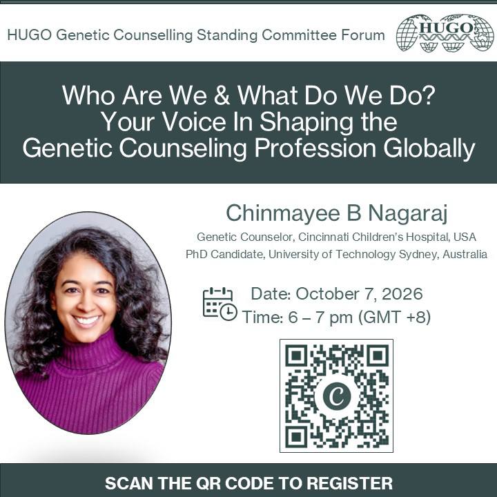 Who Are We and What Do We Do? Your Voice in Shaping the Genetic Counselling Profession Globally webinar